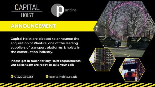 Capital Hoists acquires Plantire Capital Hoists acquires Plantire